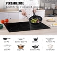 thumbnail image 4 of KFFKFF Sleek Electric Stove Top, Size 30.3 x 20.5 inch, Comes with 5 Burners, 240V, Ceramic Top with Touch Controls, Includes Timer & Child Lock, 9 Heat Levels for Diverse Cooking Requirements, 4 of 9