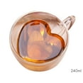 thumbnail image 1 of Tasse en Verre à Double Paroi en Forme de Cœur 180ml/240ml Résistante à la Chaleur pour Thé, 1 of 8