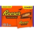 thumbnail image 2 of Reese's Milk Chocolate Snack Size Peanut Butter Cups, Halloween Candy Jumbo Bag, 19.5 oz, 2 of 9