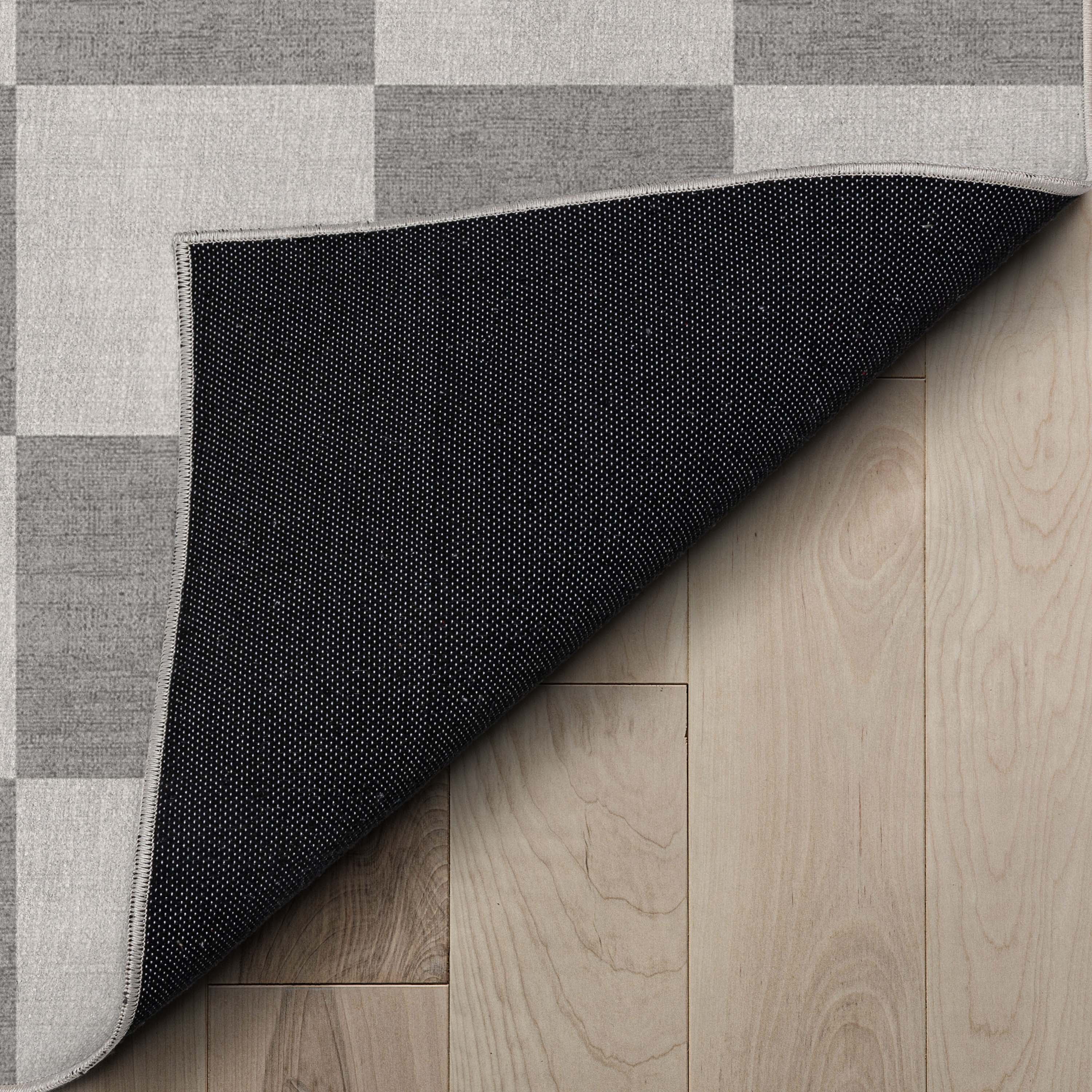 Well Woven Apollo Square Modern Geometric Beige Flat Pile Easy to Clean 2' x 5' Runner Rug for Hallway Entryway Stair and Kitchen