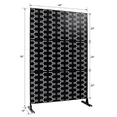 thumbnail image 3 of Tcbosik 76"H x 48"W Metal Privacy Screen, Indoor & Outdoor Decorative Privacy Screen for Balcony, Deck, Patio, Garden, Backyard, Black, 3 of 8