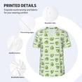 thumbnail image 5 of Fotbe Green Avocado Baseball Jersey Shirt for Men and Women, Casual Short Sleeves Button Down T-Shirt-3X-Large, 5 of 9