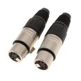 thumbnail image 1 of Conector adaptador de cable de enchufe hembra XLR de 5 pines Strade Fareast Limited 2 piezas color negro, 1 of 7