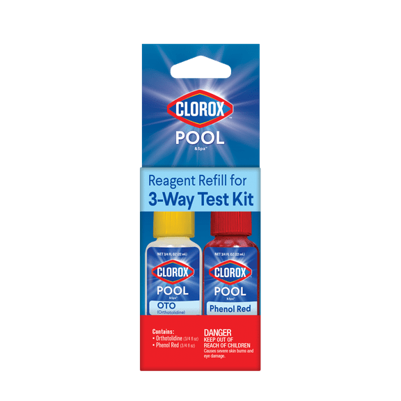 Clorox Pool&Spa 3-Way Reagent Refills for Swimming Pool Water Testing, 1 Count, 0.5 fl oz
