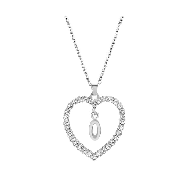 Collar para mujer, joyería para mujer, collar con colgante para mujer, joyería con alfabeto, collar con corazón para amantes, regalos, collar de aleación