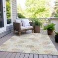 thumbnail image 6 of Addison Rugs Chantille Indoor/Outdoor Transitional Circles Ivory Washable Rectangle Rug, 8' x 10', 6 of 6