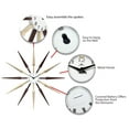 thumbnail image 5 of Infinity Instruments Celeste Light and Dark Wood Sunburst Wall Clock, 5 of 5