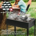 thumbnail image 6 of Grill Brush and Scraper Bristle Free – Safe BBQ Brush for Grill – 18'' Stainless Grill Grate Cleaner - Safe Grill Accessories for Porcelain/Weber Gas/Charcoal Grill – Gifts for Grill Wizard, 6 of 7