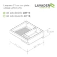 thumbnail image 2 of Lavadero 71cm c/pileta derecha blanco VERSAPLAS LD71B03Z, 2 of 9