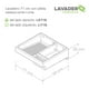 thumbnail image 2 of Lavadero 71cm con pileta derecha gris jaspeado VERSAPLAS LD71B12Z, 2 of 9