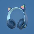 thumbnail image 1 of sobre Oreja Gato Oído Envolvente Sonido Auricular Inalámbrico Auriculares Plegables Control de Control de Ruido para Juegos Teléfonos - Azul y, 1 of 10