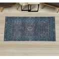 thumbnail image 1 of Oriental Decorative Rug, Vintage Design Antique Artwork Mandala Look Boho Floral Design Print, Quality Carpet for Bedroom Dorm and Living Room, 6 Sizes, Dark Turquoise, by Ambesonne, 1 of 1