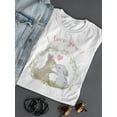 thumbnail image 3 of I Love You Bunny Kiss T-Shirt Women -Image by Shutterstock, Female Large, 3 of 4