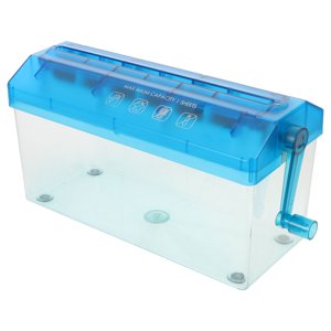 OULII SkyBlue Déchiqueteuse manuelle de papier pour la maison compacte Portable Design Opération sans effort Déchirage de coupe