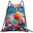 thumbnail image 1 of Drawstring Bags for Men Women, Lightweight Sport Gym Backpack for Sports Yoga Travel, 14x16 Inch, 1 of 5
