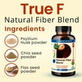 TrueMed Organic Fiber Blend Supplement with Psyllium Husk, Chia & Flax