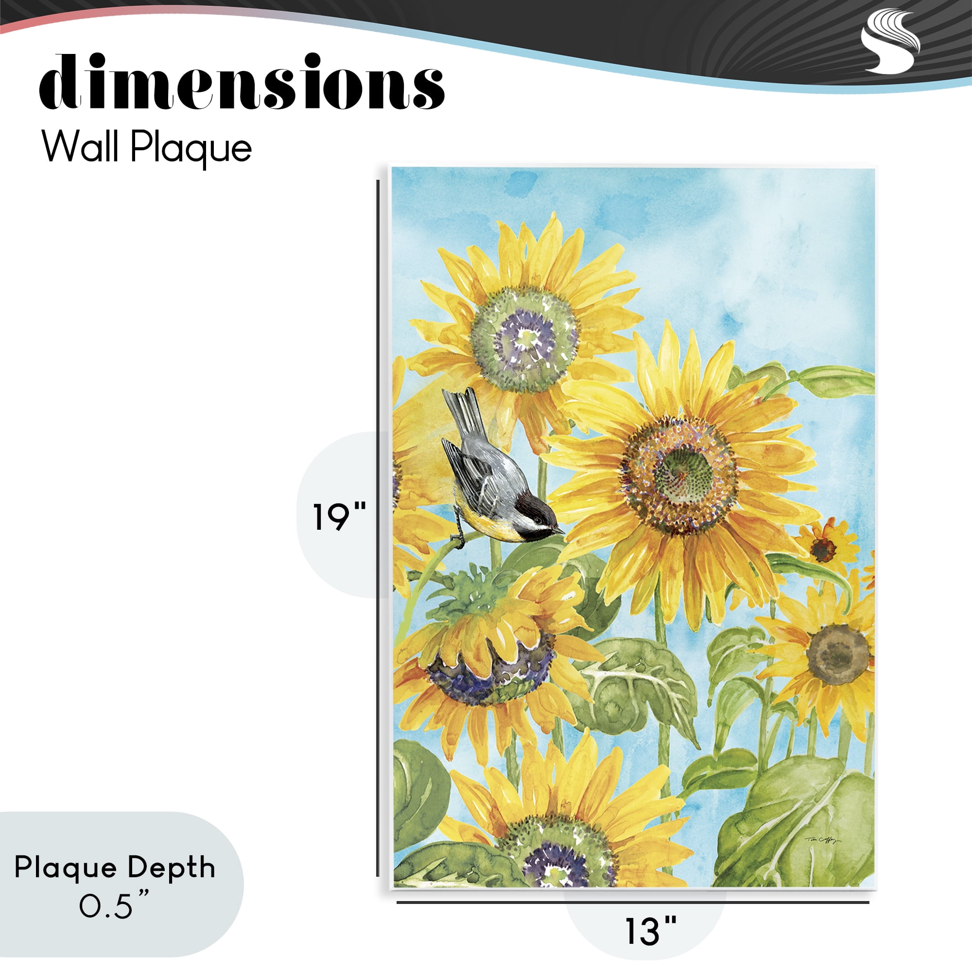 Stupell Industries Sunflower Honey Bird Wall Plaque Art, design by Tim Coffey