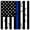 Black White Blue, variant on Blue American Flag Wooden Wall Clock Silent Non Ticking, Black White Striped US Flag Stars Square Wall Clocks Battery Operated, Decor Clock for Home Office, Living Room, Kitchen, 12 Inch