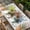 SeaGreen, variant on Spring Floral Table Cloths for 4 Foot Rectangle Tables, Wooden Elegant Pastoral Flowers Patio Waterproof Elastic Fitted Tablecloths, Washable Rectangular Table Cover for Camping