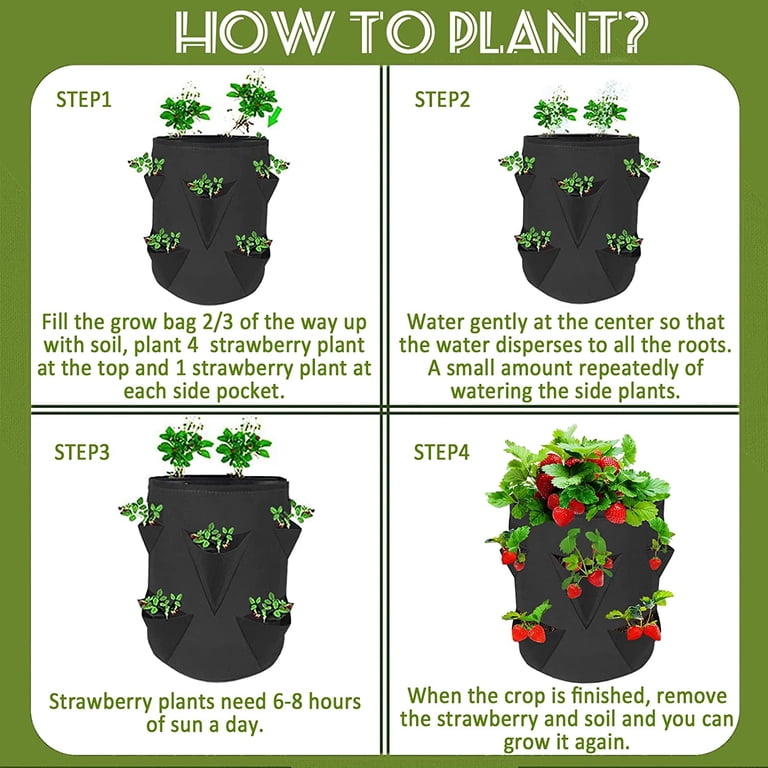 Strawberry Planting Growing Bag DIY PE Fabrics Con... – Vicedeal Strawberry Planting Growing Bag DIY PE Fabrics Con... – Vicedeal