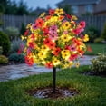thumbnail image 5 of Artificial Multicolor Violet LED Ground Plug Flowers Tree 28 Heads Outdoor Yard Garden Decoration Spring Summer Waterproof, 5 of 7