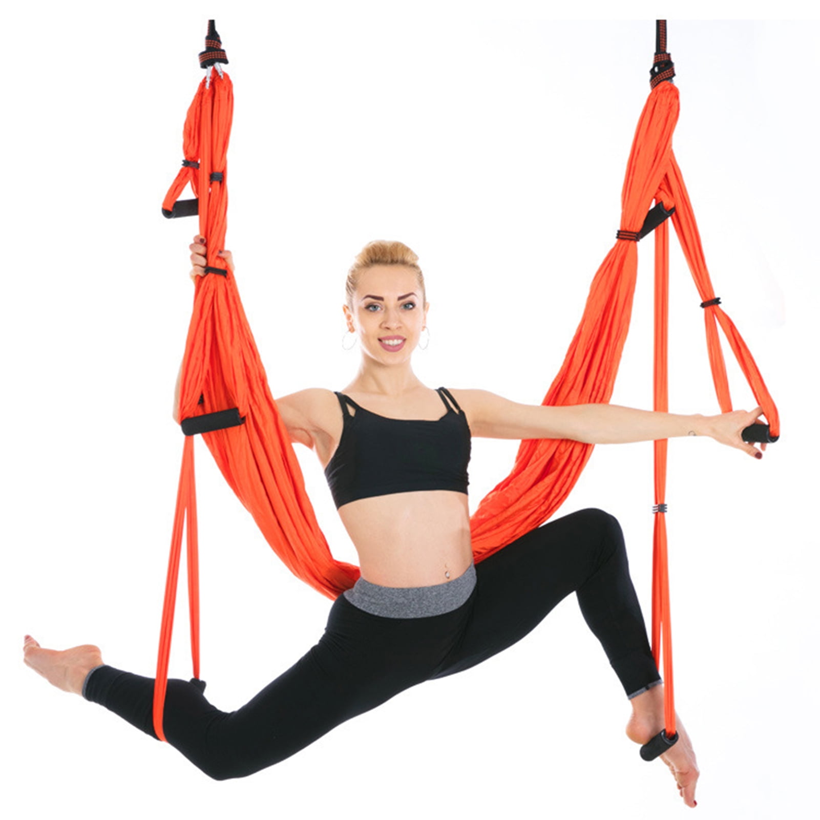 Aerial Yoga Swing Set Yoga Hamac Flying Trapeze Yoga Kit De Yoga Aérien  Hamac Sling Inversion Tool Avec 2 Sangles d'Extension Compatible Avec Home  Gym