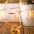 thumbnail image 5 of Efavormart Warm White 11 FT 20 LED Rose Gold Geometric Prism Battery Operated Fairy String Lights Party Home Kitchen Bar Decoration, 5 of 11