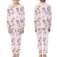 thumbnail image 3 of DISNIMO Purple Polka Dot Labrador Pajamas Set Kids 2 Piece Pajama Set Girls Pjs Size 3-4 Soft Pj Set Long Sleeve and Pants for kids Pjs Sets Girls Kids Sleep Set Girls Sleepwear Set Kids, 3 of 7