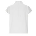 thumbnail image 5 of Puntoco Short Tops Blouses for women Clearance Women's Casual Short Sleeve Solid Ladies Round Neck Top Blouse White XL(XL), 5 of 6