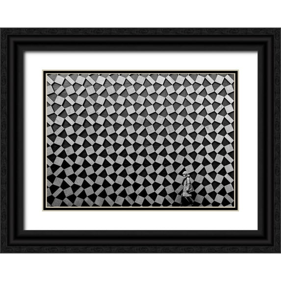 Tajima, Koji 18x14 Black Ornate Wood Framed with Double Matting Museum Art Print Titled - Pattern