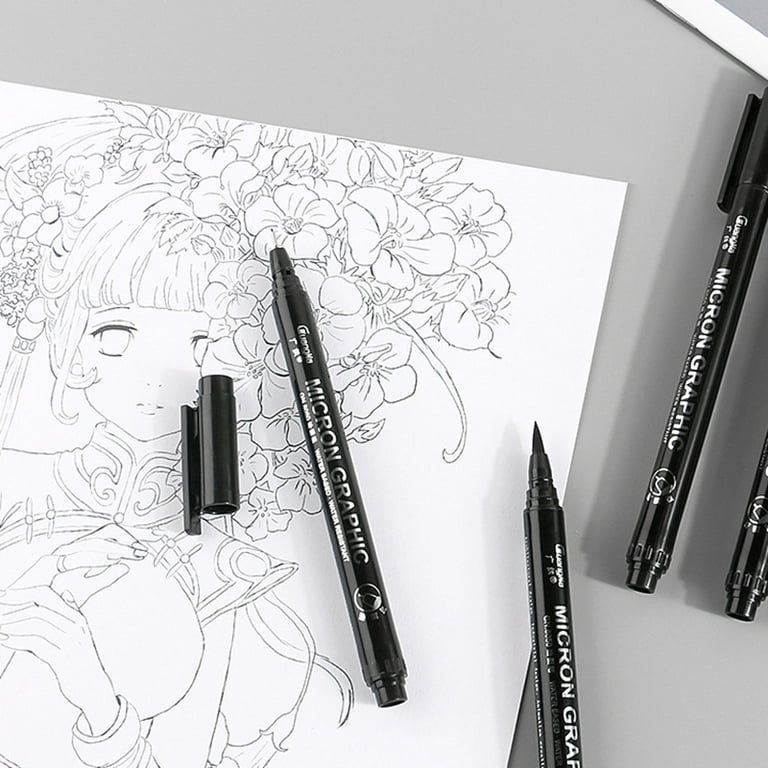 Black Fine Tip Sketch Pen Drawing Line Comic Anime Art Waterproof Painting  Pen 1mmX1pcs 