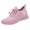 02#Pink, variant on Womens Thunder Logo Breathable Mesh Running Sneakers Elastic Lace Lightweight Fashion Daily Walking Trainers