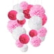 thumbnail image 4 of Surtido de 18 pompones de papel de seda rosa, blanco y marfil, 4 of 5