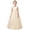 Beige, variant on Letdown Flower Girl Dress for Wedding V-Back Big Bow Long Tulle Dress Sleeveless A-Line Formal Princess Gown for Party Communion Birthday Girls Dresses