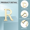 thumbnail image 3 of Calcomanías de espejo en 3D, letras y números acrílicos autoadhesivos de 4" para decorar la sala de estar y el dormitorio (Letra R), 3 of 7