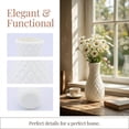 thumbnail image 2 of Unique Bargains Clear Acrylic Square Decorative Floral Vase White 3.9" x 3.9" x 8.9", 2 of 8