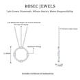 thumbnail image 6 of Rosec Jewels Lab Grown Diamond Eternity Circle Necklace for Women - EF-VS Quality Certified with Jewelry Box, 925 Sterling Silver, 6 of 7