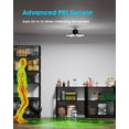 thumbnail image 2 of Sensor Garage Light 200W 20000LM, Deformable LED Ceiling Light with 360° Detection & 3 Modes - 6500K  Sensor Light Indoor Bulb for Basement/Workshop, 2 of 6