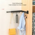 thumbnail image 4 of kurtrusly Extendable Clothes Rack Wall Mounted For Outdoor Folding Robust And Durable Maded Of Gauge Metal white Triple fold, 4 of 6