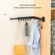 thumbnail image 4 of Wosthever Tendedero de ropa plegable triple montado en la pared, colgador de ropa para cuarto de , ahorro de espacio, montado en la pared blanco Triple pliegue, 4 of 6