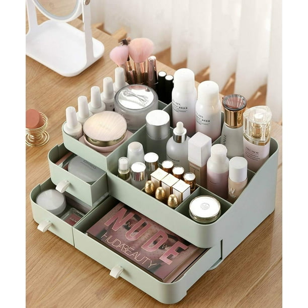 Makeup Organizer for Vanity, Large Capacity Desk Organizer with