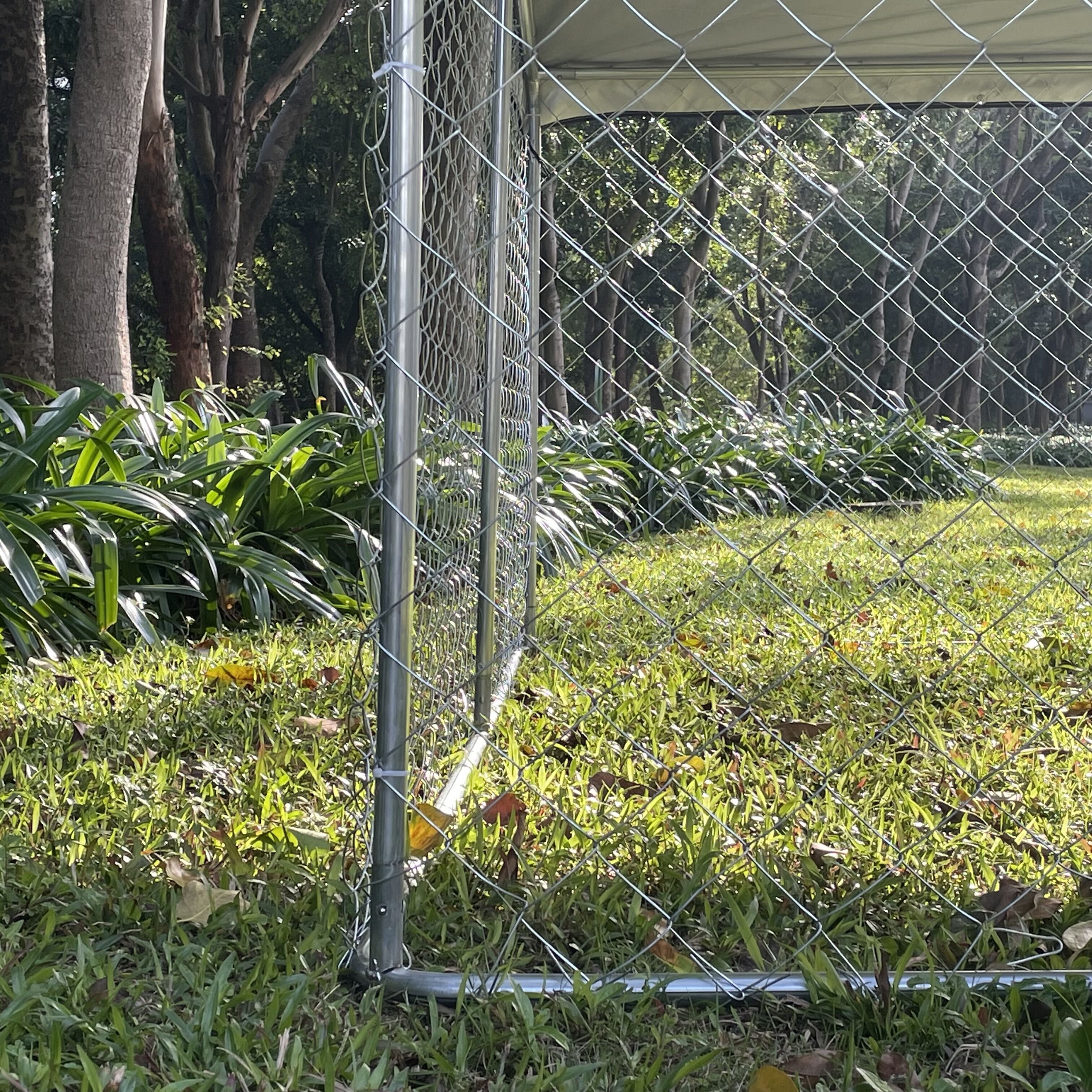 Jarbalai Premium Large Metal Dog Kennel 10x10 ft Dog Run, Secure Weatherproof & Durable Outdoor Enclosure for Large Dogs