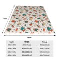 thumbnail image 3 of Salouo summer insects Print Bed Blankets, Flannel Blanket Comfortable Air Conditioning Blanket Lightweight Blanket for Sofa Bed Travel & Couch-50"x40", 3 of 7