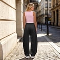 thumbnail image 6 of Barrel Sweatpants Women Y2K Baggy Wide Leg Sweatpants with Pockets high waisted pants for women Soft Womens Fall Fashion, 6 of 7