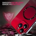 thumbnail image 3 of Matallic Glossy for iPhone 11 Pro Max Compatible with MagSafe Electroplating Metal Bumper Translucent Matte Shockproof Protective Classic Case-Red, 3 of 12