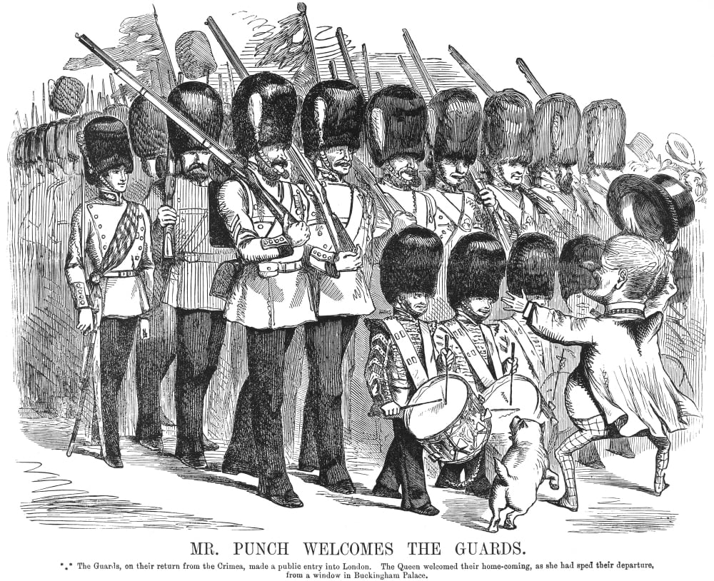 Cartoon Crimean War, 1856. /N'Mr. Punch The Guards.' British