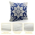 thumbnail image 4 of Shangniulu Moroccan Majolica Throw Pillow Covers Blue White Mexican Floral Square Pillowcases Cushion Cover for Room Sofa Chair Bed Home Decor, 4 of 5
