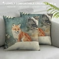 thumbnail image 3 of COMIO  Farmhouse Winter Animals Fox Rabbit Cardinal Bird Pillow Cover,Winter Decor,Woodland Animals Decor,Winter Animals Farmhouse Decorative Pillows for Couch, 3 of 5