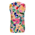 thumbnail image 4 of Chiccall Women's Floral Print Sleeveless Vest Cardigan Open Front V Neck Long Line Layering Waistcoat with Side Pockets, 4 of 8