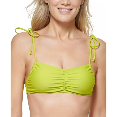 Tommy Hilfiger Women s Tie Strap Bralette Bikini Top Swimsuit Green Size Large
